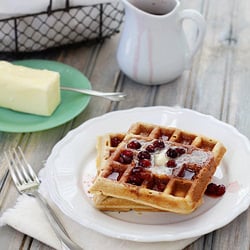 Healthier Whole Wheat Flax Waffles