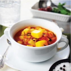 Winter Vegetable Soup with Prosciut