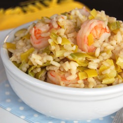 Leek and Shrimp Risotto