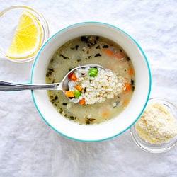 Tiny Pasta & Pea Soup