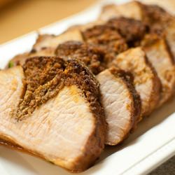 Chorizo-Stuffed Adobo Pork Loin