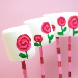 Rose Marshmallow Pops