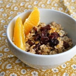 Cherry and Orange Oatmeal