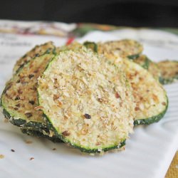 Spicy Wheat Germ Crumbs on Zucchini