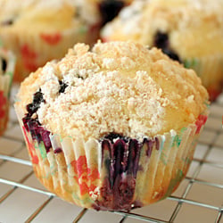 Orange Blueberry Streusel Muffins