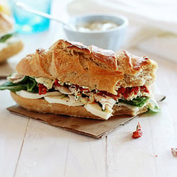 Turkey Baguette with Artichokes
