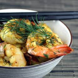 Malaysian Turmeric Shrimp