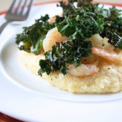Shrimp and Grits with Kale Chips
