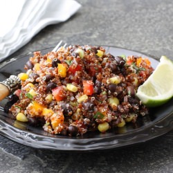 Red Quinoa, Black Bean Salad