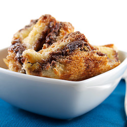 Raspberry Nutella Bread Pudding