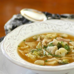 Chicken Soup w/ Caraway Gnocchi