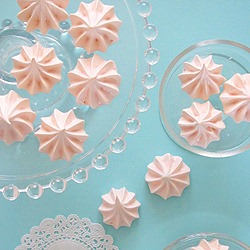 Pink Meringue Kiss Cookies