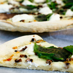 Pizza Bianca with Mushrooms