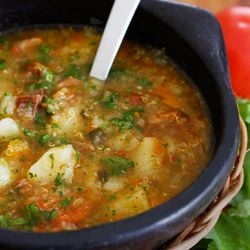 Beef, Potato and Quinoa Soup