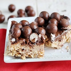 Chocolate Malt Crispie Treats