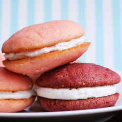 Pink Velvet Whoopie Pies