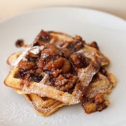 Banana Cornmeal Waffles