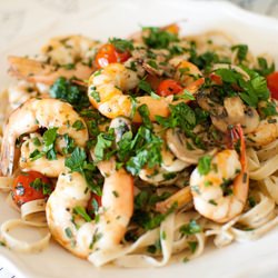 Prawn and Wattleseed Fettuccine