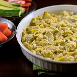 Healthier Hot Artichoke Dip