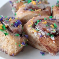 Chocolate Ganache King Cake Rolls