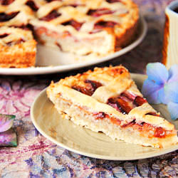 Nut Cake with Plums