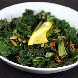 Braised Kale with Pepitas