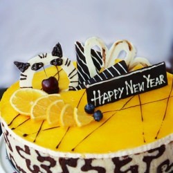 Orange Mousse Joconde Cake
