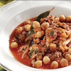 Chickpeas w/ Ground Meat