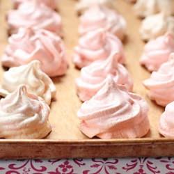 White and Pink Meringues