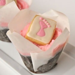 Pink Baby Shower Cupcakes