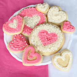 Valentine Heart Sugar Cookies