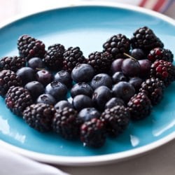 Black and Blueberry Heart Pie