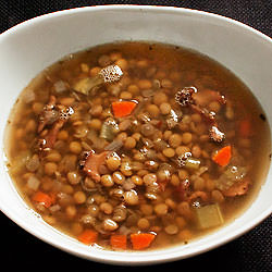 Lentil Soup w/ Bacon