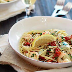Shrimp Scampi with Tomatoes