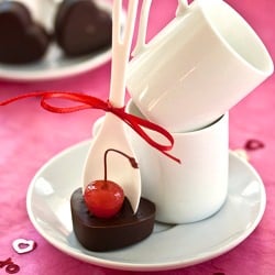 Vegan Cherry Hot Chocolate Spoons