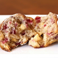 Raspberry White Chocolate Muffins