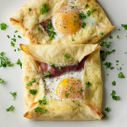 Ham and Egg Crepe Squares