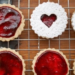 Pecan Linzer Heart Cookies