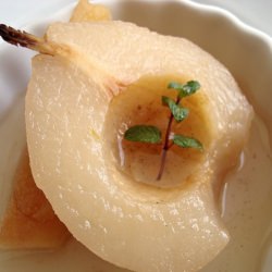 Spicy Wine Poached Pears
