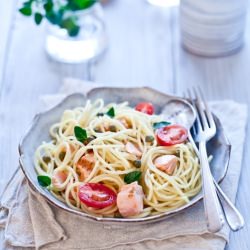 Grilled Salmon Pasta