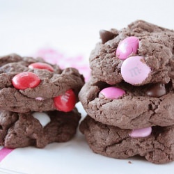 Dark Chocolate M&M Cookies