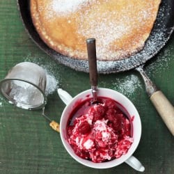 French Crepes with Raspberry Spread