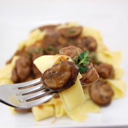 Steak Tips with Mushroom Gravy