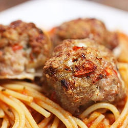 Asiago Turkey Meatballs