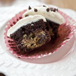 Chocolate Chip Cookie Dough Cupcake