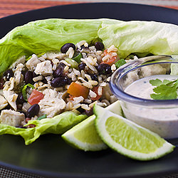 Southwestern Chicken Lettuce Wraps