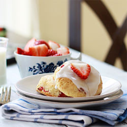 Strawberry Scones w/ Meyer Lemon