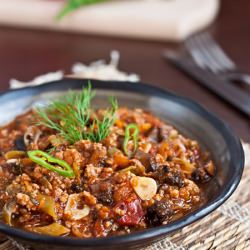 Minced Meat and Mushrooms Stew