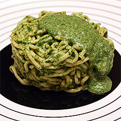 Tagliatelle with Fake Pesto Sauce