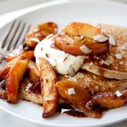 Spice Roasted Apples & Pancakes